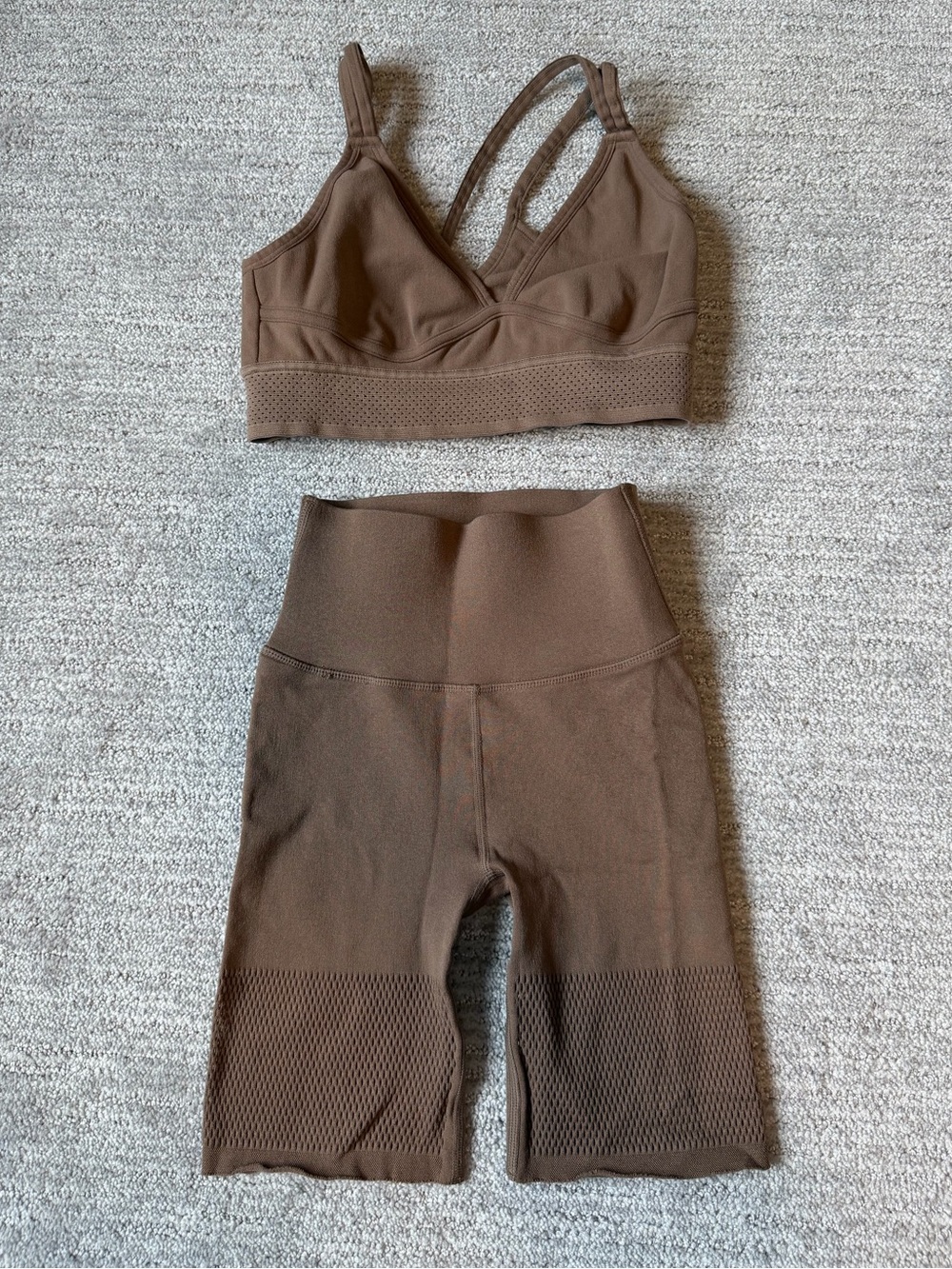 Yitty x Fabletics Brown/ Nuetral Workout Set